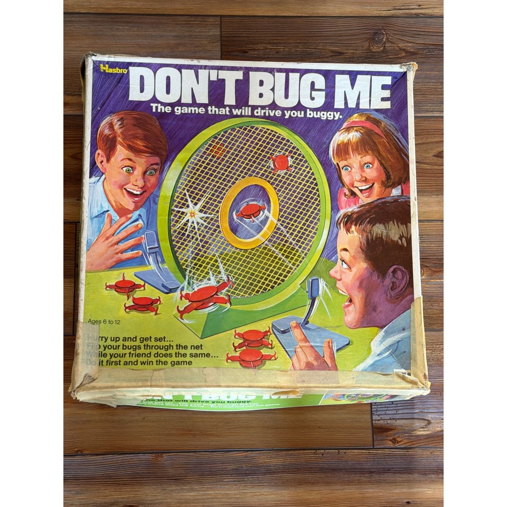 Vintage 1967 Hasbro Don't Bug Me Board Game Retro Skil Dexterity Antique Toy 60s